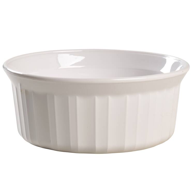 French White Individual Casserole-No Plastic Lid