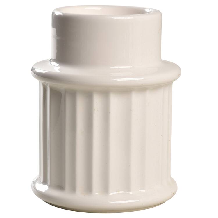 French White Hurricane Lamp No Globe