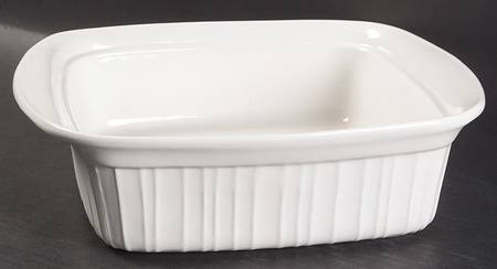 French White 8" Square Baker