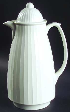 French White Plastic Thermos/Carafe & Lid