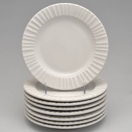 French White Salad Plate - Set of 8