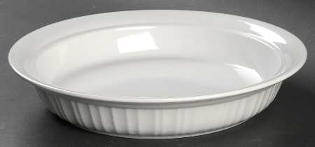 French White 11" Pie Baking Plate