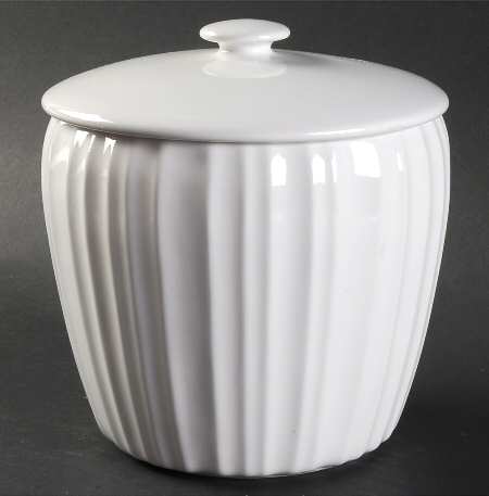 French White Small Canister & Lid