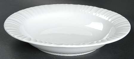 French White Large Rim Soup Bowl