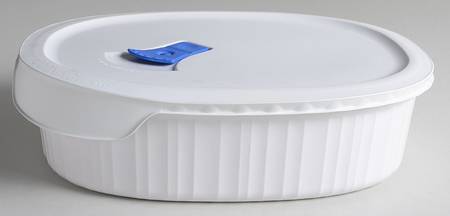 French White 2.5 Quart Oval Covered Casserole