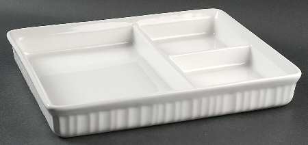 French White 3 Section Appetizer