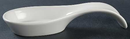French White Spoon Rest/Holder (Holds 1 Spoon)