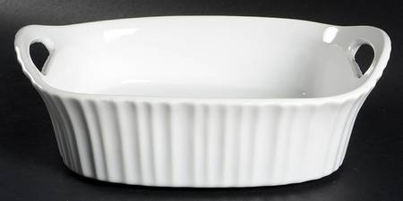French White 8" Square Baker