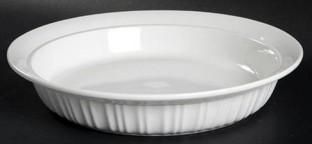 French White 9" Pie Baking Plate