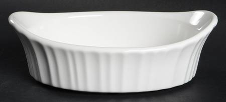 French White Oval Appetizer Dish