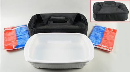 French White Anyware Set (Rectangular Roaster & Lid, Case & Packs)