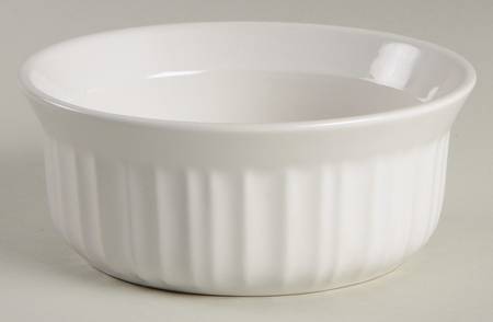 French White Individual Casserole No Plastic Lid