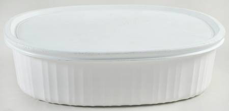 French White 1.5 Quart Oval Covered Casserole