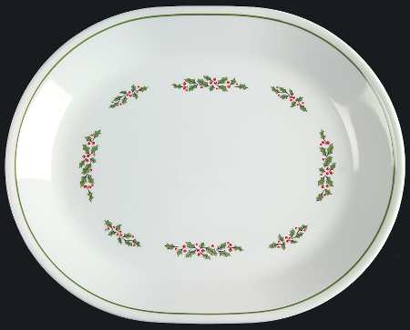 Holly Days (Corelle) 12" Oval Serving Platter
