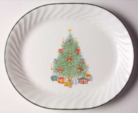Holiday Magic (Corelle) 12" Oval Serving Platter