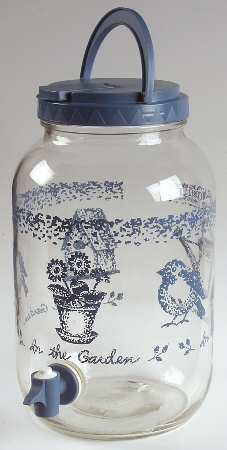 In The Garden (Corelle) Glassware Sun Tea Jar & Plastic Lid