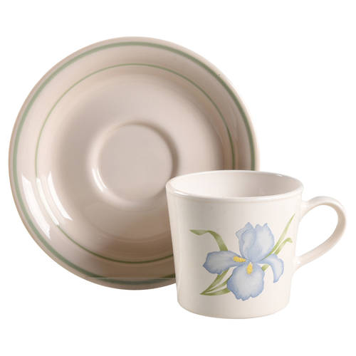 Iris Flat Cup & Saucer Set