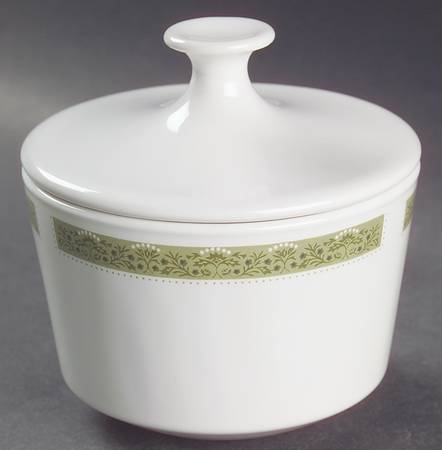 Lynwood Green Sugar Bowl & Lid