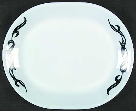Lyrics Black 12" Oval Serving Platter