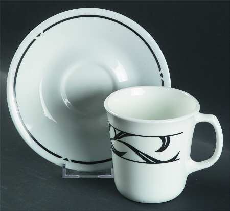Lyrics Black Mug/Cup & Saucer Set