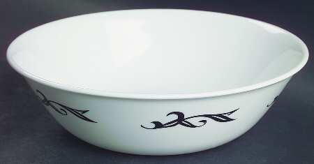 Lyrics Black 8" Round Vegetable Bowl