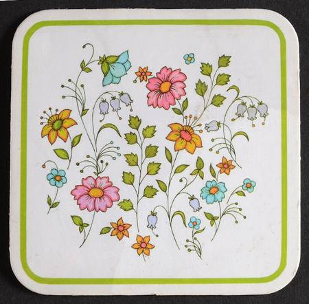 Meadow (Corelle) Cork Back Square Coaster