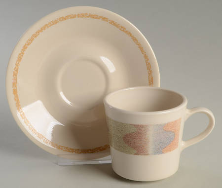 Mirage (Corelle) Flat Cup & Saucer Set