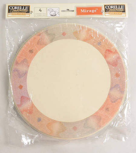 Mirage (Corelle) (Set/4) Tin Stove Covers-2 8" & 2 10" Round Covers