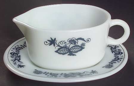 Old Town Blue (Corelle) Gravy Boat & Underplate