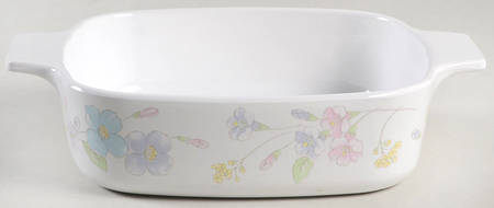 Pastel Bouquet (Corelle) 1 Quart Square Casserole No Lid