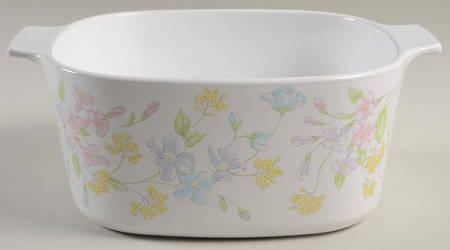 Pastel Bouquet (Corelle) 3 Quart Square Casserole No Lid