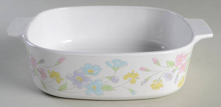 Pastel Bouquet (Corelle) 2 Quart Square Casserole No Lid