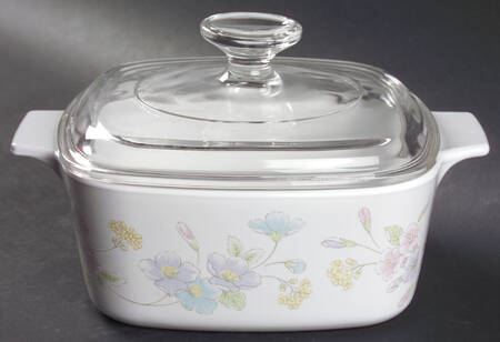 Pastel Bouquet (Corelle) 1.5 Quart Square Casserole with Lid