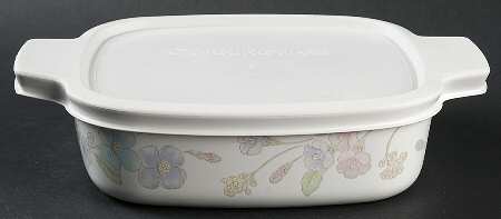 Pastel Bouquet (Corelle) 1 Quart Square Casserole with Lid