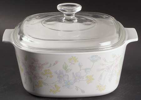 Pastel Bouquet (Corelle) 3 Quart Square Casserole with Lid