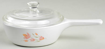 Peach Floral (Corelle) 1 Pint Saucepan & Lid
