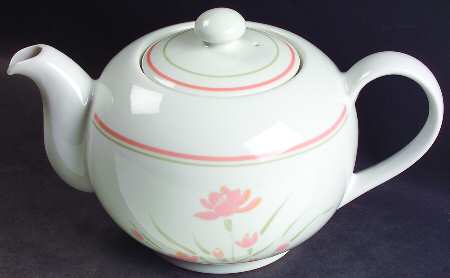 Peach Floral (Corelle) Teapot & Lid
