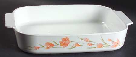 Peach Floral (Corelle) 12" Rectangular Roaster