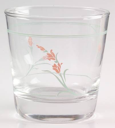 Peach Garland (Corelle) 6 Oz Glassware Old Fashioned