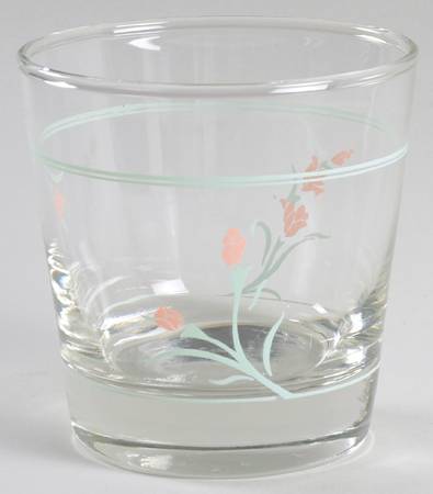 Peach Garland (Corelle) Glassware Old Fashioned