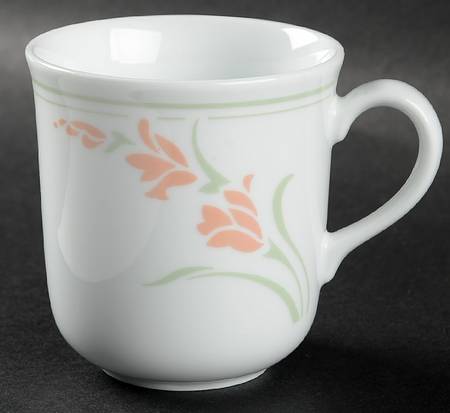 Peach Garland (Corelle) Flat Cup