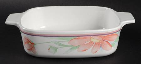 Peony 1 Quart Square Casserole No Lid