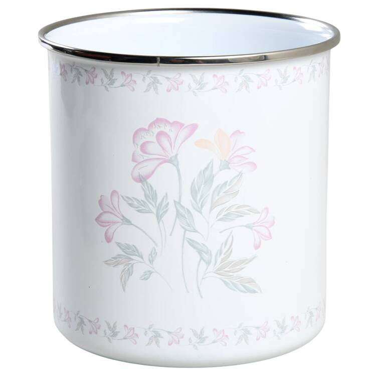 Pink Trio (Corelle) Small Metal Canister No Wood Lid