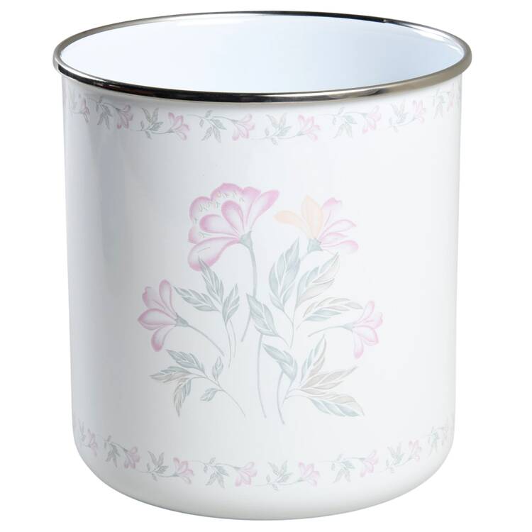 Pink Trio (Corelle) Medium Metal Canister No Wood Lid