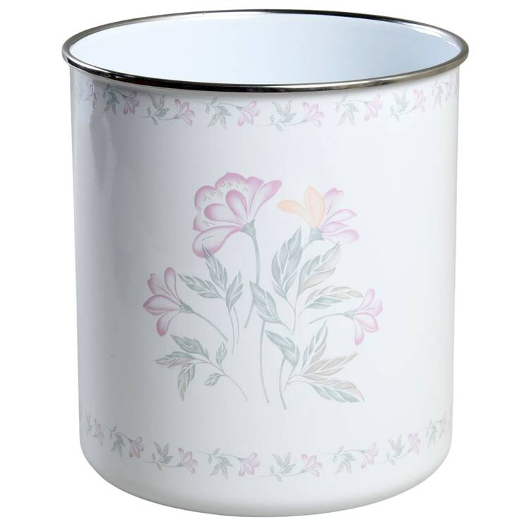 Pink Trio (Corelle) Large Metal Canister No Wood Lid
