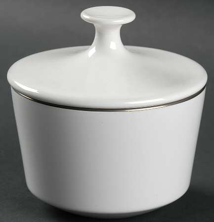 Platinum Edge (Centure, Rim) Sugar Bowl & Lid