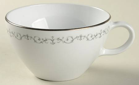Platinum Scroll Flat Cup by Corning Corelle