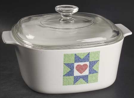 Quilt (Corelle) 3 Quart Square Casserole with Lid