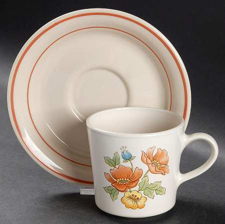 Royal Garden Flat Cup & Saucer Set