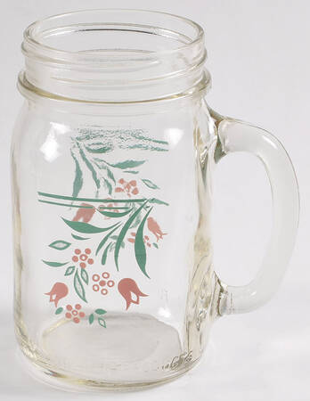 Rosemarie (Corelle) Glass Mason Jar Mug No Lid